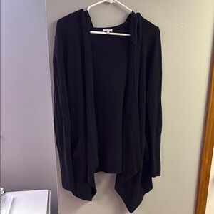 Black Open-Front Women's Sweater